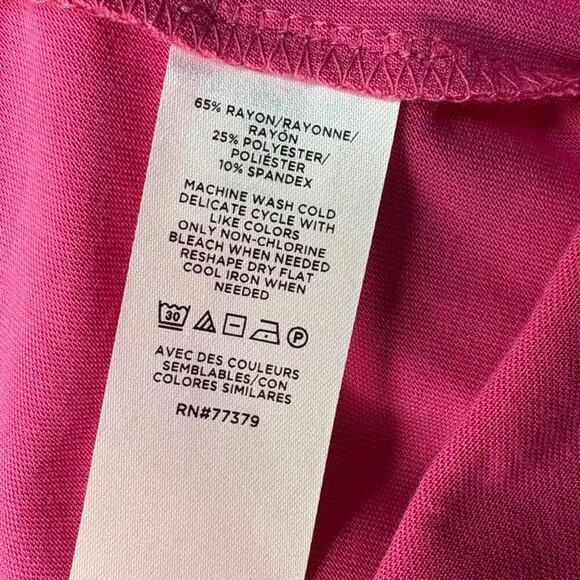 NWT Ann Taylor Factory Pink Boat Neck Classic Sleeveless Tunic Top Sz S - Picture 4 of 4